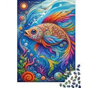 Fish Ocean Shell 1000pcs for Adults Mini Puzzle Challenging | 70x50cm Cardboard Home Decor Durable Structure Birthday Gift Stress Relief