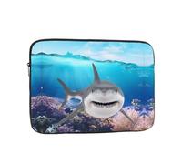 Fish Ocean Theme Pattern 13 inch laptop bag, inner protective sleeve, portable and suitable for business trips or travel