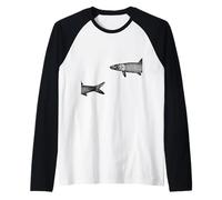 Fish of Two Halves Raglan Baseball Tee