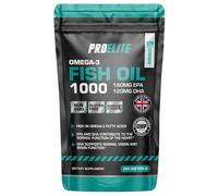 Fish Oil Softgels 1000mg 365 Softgels | High Strength Omega 3 with 180mg EPA & 120mg DHA Fatty Acid Supplement | Daily Support for Men & Women by PROELITE