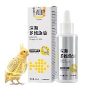 Fish Oil Supplement for Inseparables - Liquid Health Cocorita 50 ml | Bird Fish Oil Nutritional Supplement for Cocorite and Agapornis for Use in the Home Garden and on the Go