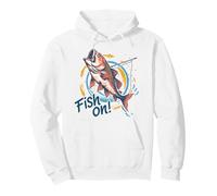 Fish On! Largemouth Bass Fishing Angler Graphic Design Pullover Hoodie