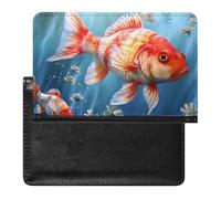 Fish Passport Cover Protector Rfid Blocking Passport Holder Id Card Holder Secure Travel Wallet Organizer for Passport Tickets Credit Cards, style, One Size