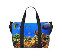 Fish Pattern Print Italy Flag Print Versatile Handbag for Travel,Hand-Held Crossbody Travel Bag for Your Every Need