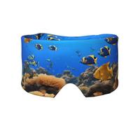 Fish Pattern Print Sleep Eye and Ear Muffs Mask - Soft & Breathable, Ideal for Travel, Meditation, and Nighttime Use