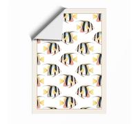 Fish Pattern Tropical Unframed Wall Art Print A3 (42×29.7cm), Wall Decor for Living Room, Bedroom, Office & Home, Art Gift