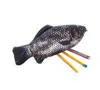 Fish Pencil Pouch Carp Shape Bag, Pen Crayon Holder Organizer | with Zipper Animal Pencil Case for Boys Girls Kids, Back to School, College, Kindergarten, Office, University, Classroom,