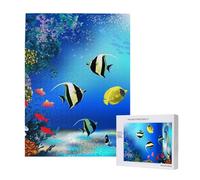 Fish Plants Tropical Marine Nature Life Seaweed,500 Pieces Wooden Jigsaw Family Game Jigsaw Puzzles for Adults Teens
