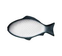 Fish plate15inch Ceramic Fish Plate Large Blue Serving Platter Dinner Dish Plate Restaurant Kitchen Accessories-Blue