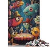 Fish Playing Cards Puzzle Difficult Challenge 100 Percent Recycled Cardboard Jigsaw Puzzle for Kids And Adults Age 12 Years Up 1000pcs (75x50cm)
