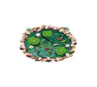 Fish Pond 3D Floor Stickers Lotus Leaf Flower Wall Stickers Carp Wall Decal Cracked Floor Mural for Living Room Bedroom Decoration