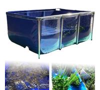 Fish Pond, Modern Aquarium Water Tank, Breeding Pond with Drain Valve, Foldable Temporary Holding Viewing Pool