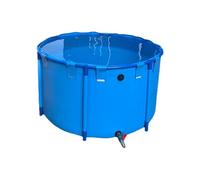Fish Pond with Stand, Above Ground PVC Canvas Pool, Large Round Pond for Koi and Shrimp, Durable Water Storage Solution for Gardens and Outdoor Spaces