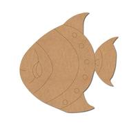 Fish Pre Marked Design 1 - Premium MDF & Plywood Embellishments Laser Cut Craft Shapes for Scrapbooking, Card Making, DIY Decor, Weddings & Personalized Projects