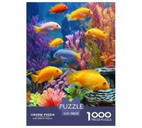 Fish Puzzle 1000 Pieces for Adults Mindful Relaxing Hobby Animals Eco-Friendly Thick Board 38x26cm/1000pcs