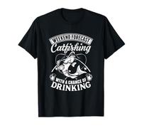 Fish Rod Angler Fishing Beer Drinking Fisherman Catfish T-Shirt