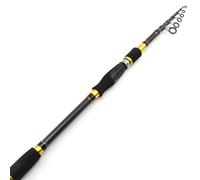 Fish Rods, Retractable Carbon Fiber Fishing Rod Ultra Light Short with Comfort Grip(2.4m)