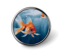 Fish Round Badge Cute Brooch Hats Jackets Decor Personalized Lapel Pin Clothing Jewelry Accessories for Wedding Party Gift