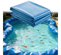 Fish Safe HDPE Blue Pond Liner for Koi Ponds Duck Ponds Puncture Resistant Flexible Polyethylene Liner for Water Feature Waterfall Stream(1x8m(3.3x26.2ft))