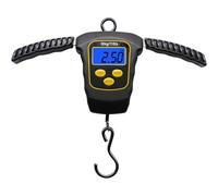 Fish Scale 110lbs/50kg Portable Hanging Fishing Weight Scale Digital Spring Balance Folding Handles Bag Weight Scale Waterproof Hanging Hook Scale with Back-lit LCD Display Fishing Gift for Men