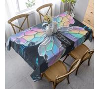 Fish Scale Butterfly Rectangle Tablecloth 35x55 Inch, Washable Reusable Farmhouse Table Cloths Wrinkle Free And Spillproof Kitchen Dinning Table Cover For Party Wedding Picnic Home Decor Tablecloths