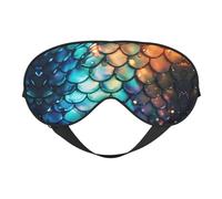 Fish Scale Eye Mask for Sleeping Sleeping Mask Blocks Light Perfect for Women and Men, Soft and Comfortable Blindfold for Travel