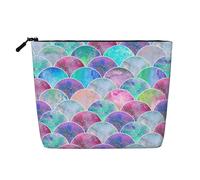 Fish Scale Ocean A Versatile Travel Makeup Bag, Ideal for Daily Routines and Business Journeys