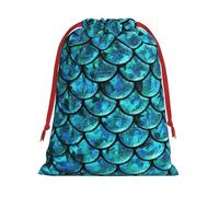 Fish Scale. Print Convenient Drawstring Gift Wrapping Bag Lightweight Comfort Suitable All Occasions