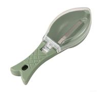Fish scale scraper with lid for safe and mess fish scale removal, helping to keep your kitchen clean and your hands protected (Nordic Green)