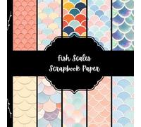 Fish Scales Scrapbook Paper, Animal Junk Journal Paper, Colorful Decorative Paper, DIY Projects, Origami, Collage Sheets, Decoupage Paper, 10 Designs, Double SIded