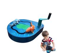 Fish Sculpture - Fish Toy with Pond, Relaxation Toy, Dynamic Crank Pond Figurine, Abstract 3D Printed Sculpture for Adults Kids Shelf Study Room