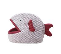 Fish Shape Cartoon PET House Bed for Cats and Small Pets Winter Season | Cloth Semi Enclosed Design, Indoor Floor Use, Easy Care, Security Feel for Mice and Rabbits Random Color