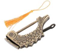 Fish Shaped Antique Padlock with Key in Zinc Alloy for Cabinet