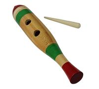 Fish Shaped Guiro Instrument, Mini Wooden Fish Clapper Toy Latin Percussion Instrument with Rhythm Sticks for Educational Early Learning (25cm / 9.8in)