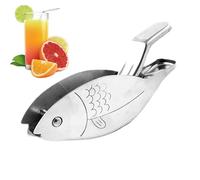 Fish Shaped Lemon Squeezer, Stainless Steel Lemon Juicer, Lemon Presser Squeezer, Lemon Slices Squeezer, Ergonomic Design Fruit Juicer Manual For Orange, Lemon, Lime, Pomegranate, Citrus