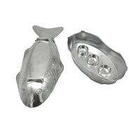Fish Shaped Plate Hot Pot Set | Large Thai Style Aluminum Fish Plate Shape Hot Pot Set | Metal Fish Plate Shaped Serving Trays Thai Style for Outdoor Courtyard