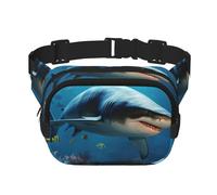 Fish Sharks Coral Fanny Pack Adjustable Crossbody Bag Large Waist Bag Travel Belt Bag Unisex Bum Bag