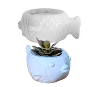 Fish Shell Pot Molding - Silicone Pot Molma - Resin Casting Molds for Pot Flower Vases | Owl Fish Conch Container Molds