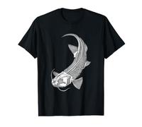 Fish Skeleton Bones Anatomy Catfish Illustration Value Graphic T-Shirt