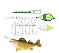 Fish Spar with Reel,Fish Spar with Clips | Fishing Clip,Fish Stringer Clip Caught, Adjustable for Bass, Trout, Saltwater Salmon