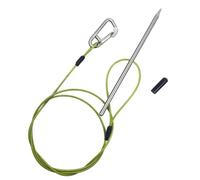 Fish Stringer With Carabiner - Steel Cable Clamp | Fishing Grabber Tool | Fish Holder For Scuba Diving Secure Fishes Stringer Clip Lock | For Fishing Catch Storage Diving And Daily Outdoor Fishings