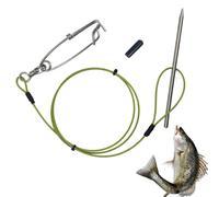 Fish Stringers, Stainless Steel Cable Holder, 3.94FT Fish Holder Tool, Portable Fishing Stringer, Durable Seafood Catch, For Saltwater Freshwater Sea Boat Spearfishing Fishermen Outdoor Use