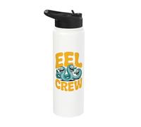 Fish Super Classic Glorious Swim Stylized Modern Happy EEL Stainless Steel Insulated Water Bottle