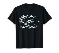 Fish Swim Against The Current in The sea Tees for Men Women T-Shirt