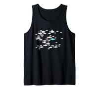Fish Swim Against The Current in The sea Tees for Men Women Tank Top