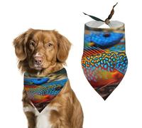 Fish Swimming in The Water Spring Summer Dog Bandanas Soft, Dog Scarf Washable Triangle, Pet Bandana Cute Outdoor Accessories for Small Dogs Cat Pet