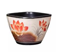Fish Tabk Antique Square Ceramic Goldfish Tank Living Room Old-fashioned Large Water Tank Courtyard Lotus Tank Water Lily Tank Cool Fish Tank, 53cm