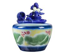 Fish Tabk Aquarium Fish Tank Ceramic Goldfish Tank Balcony Office Living Room Home Floor Circulation Flow Water Ornaments Courtyard Large Fish Tank Cool Fish Ta, A-53cm