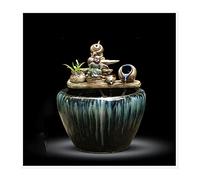 Fish Tabk Aquarium Fish Tank Ceramic Goldfish Tank Living Room Office Lucky Fish Bowl Courtyard Large Fish Culture Tank Aquarium Starter Kits Cool Fish Tank,B-63Cm