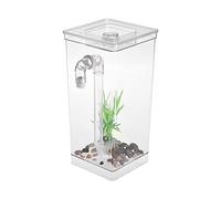 Fish Tabk Aquarium Fish Tank with Lead Pipe Fish Cylinder Small Fish Tank Table Aquarium Plant Vase Aquarium Water Production Cool Fish Tank (A)